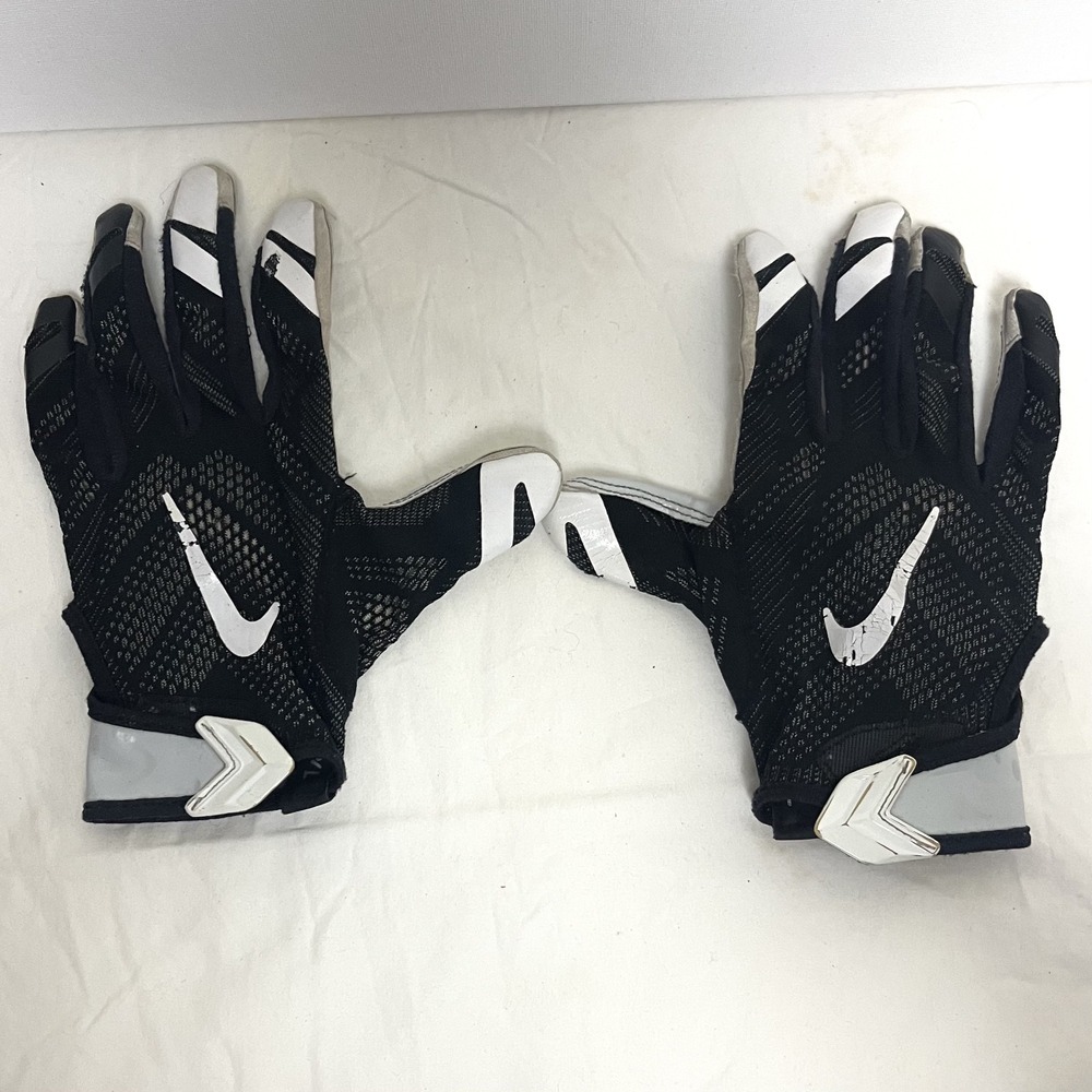 Nike Vapor Jet 4.0 Football Receiver Gloves Black White NFL Equipment Mens OS